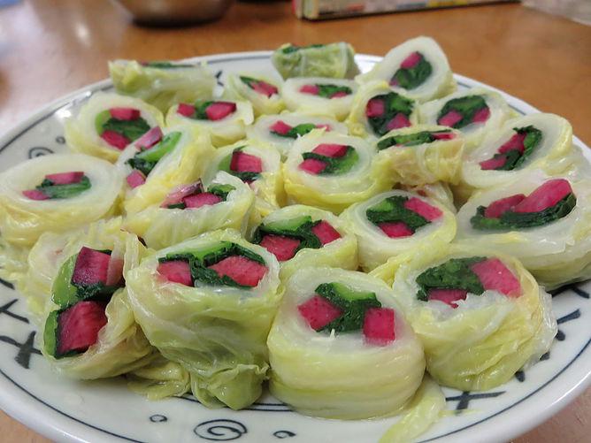 入院中の食事・レシピ☆ロール白菜おひたし