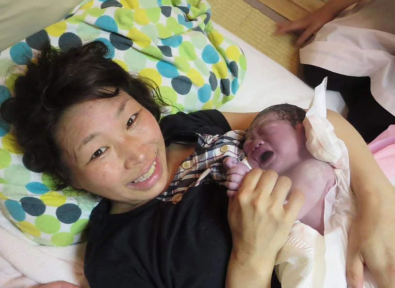  お花見ハイキング後のお産２