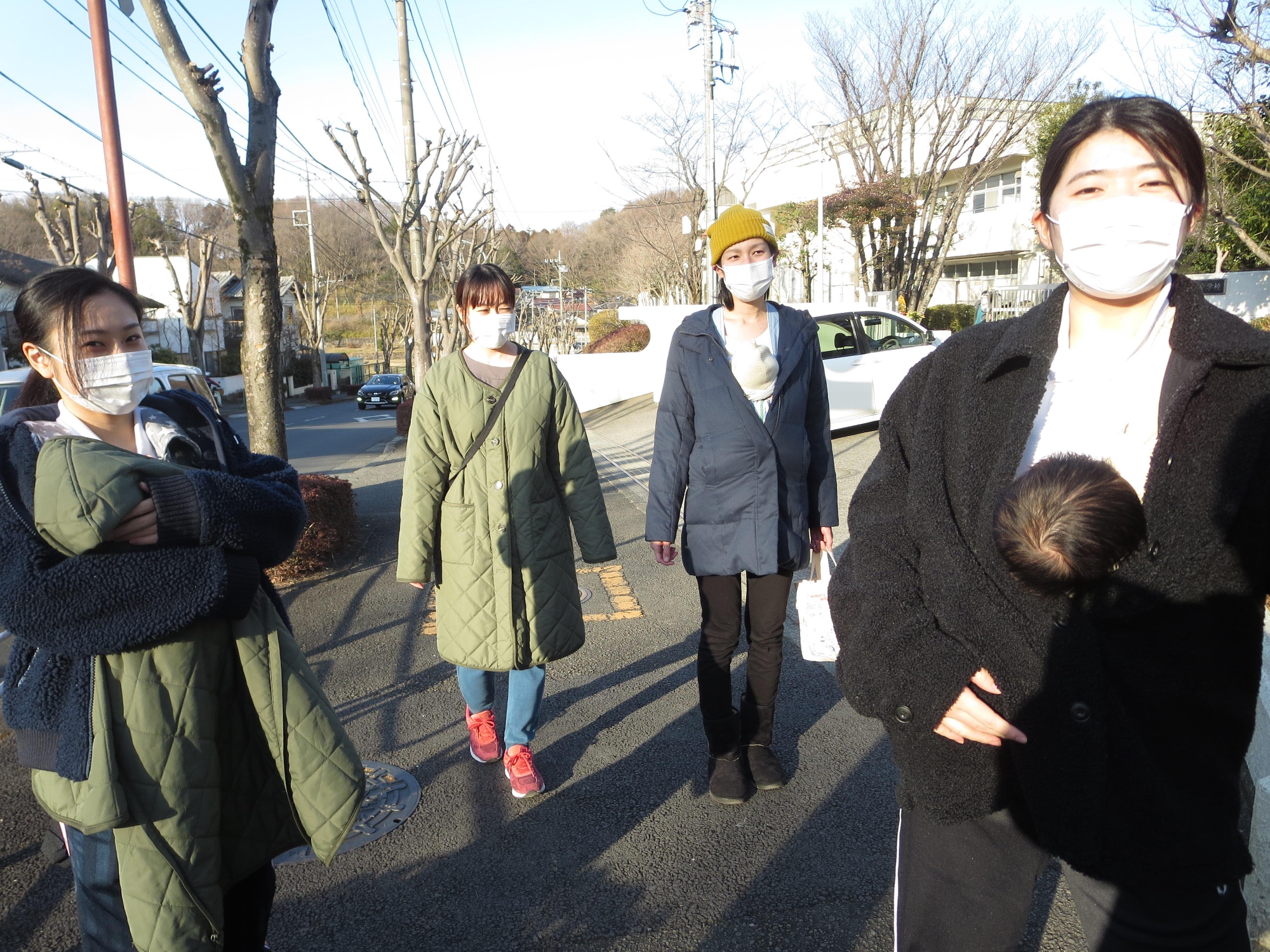 産後ショートステイに来たママと散歩へ！